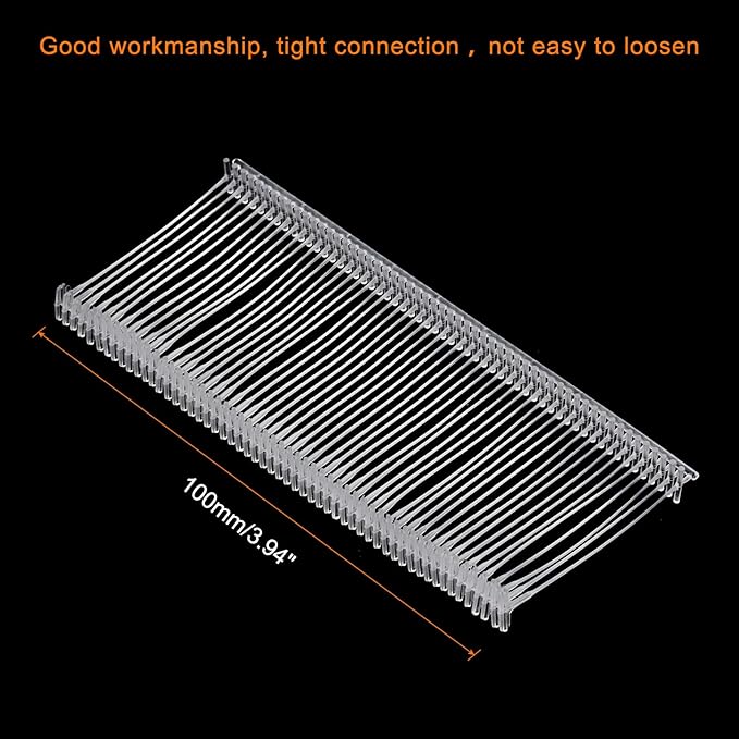 MECCANIXITY Standard Tagging Fasteners,Plastic Regular,Standard Label Gun Price Tagging Barbs for Garment Price Tag Label Tagging Barbs 35mm/1.38 Inch,Pack of 1000 Transparent