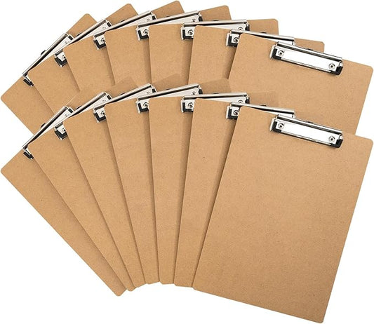 Clipboards, 12 Pack Clipboards for Classroom, A4 Standard Size 12.5 x 9 Inch with Low Profile Clip