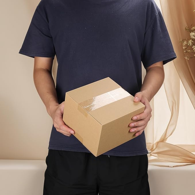 CRUGLA 40 Packs 7x7x5 Shipping Boxes for Small Business, Corrugated Cardboard Boxes Bulk for Shipping Packing Mailing
