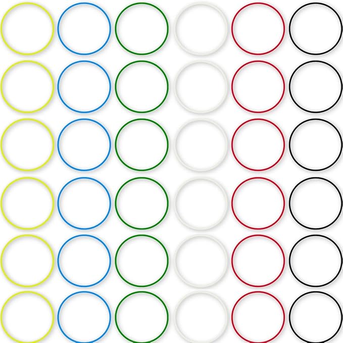 AMUU rubber bands 800 Pcs 2.5cm 1" Small Rubber Bands 6 colors Assorted Mixed Rainbow Colorful Rubber Bands for Office School Home Strong Elastic Band Loop Office Supplies