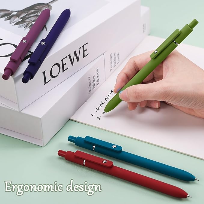 Gel Pen-5 Pieces/Carton, Pen 0.5 Mm Black Ink, Comes With 4 Interchangeable Original Black Refills, This Cute Pens Or Daily Use In School, Office Or Home (Retro Gel Pens)