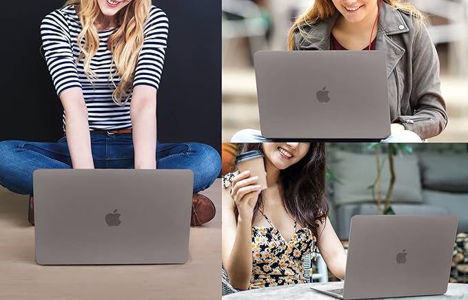 CISSOOK Compatible with MacBook Pro 13 Inch Case Gray 2023 2022 2021-2016 Release Model A2338 M2 M1 A2251 A2289 A1706 Touch Bar, Plastic Hard Shell Case with Keyboard Cover for Pro 13", Matte Gray