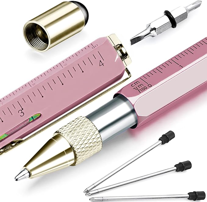 Dad Gifts for Fathers Day, Hongred 6 in 1 Multitool Pen, Stocking Stuffers for Mens Gifts for Him Husband, Father's Day for dad, Birthday for Men, Tools Cool Gadgets,Office Gift