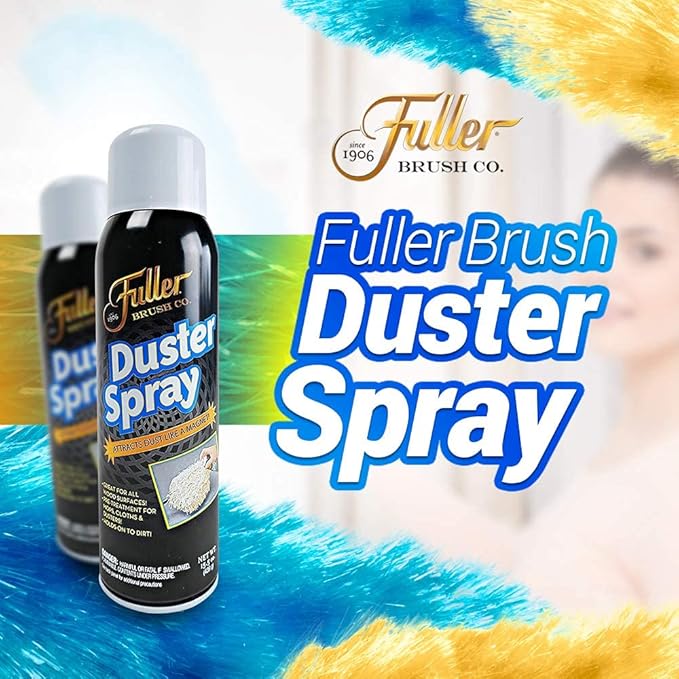 Fuller Brush Duster Spray – 15.5 oz Multi Surface Dust Removing Sprayer - Safe Household Cleaning for Floors, Furniture, Blinds & Car Interiors - 6 Pack