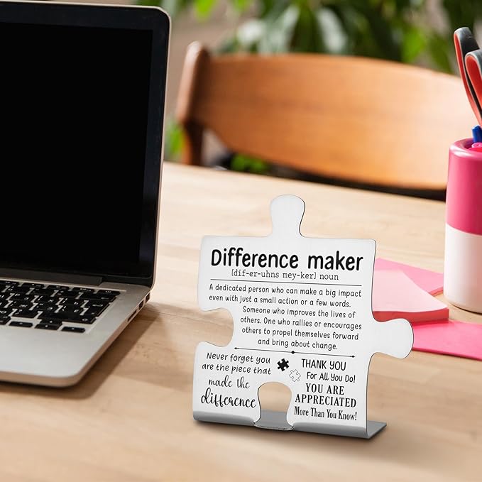 Thank You Appreciation Gifts for Coworkers, Boss, Women, Men, Nurse, Mentor Teacher. Going Away Gift Retirement Gift for Employee, Inspirational Motivational Quote Decorative Signs Plaques WDD3