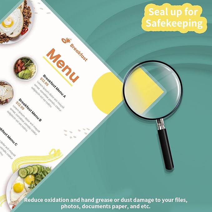 5 mil Thermal Laminating Sheets 500 Packs, 9” x 11.5” Clear Laminating Pouches Holds 8.5 x 11 Inch Sheet, Letter Size Lamination Paper for Laminator - Rounded Corner