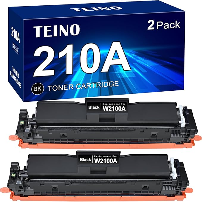 210A Black Toner Cartridges Compatible Replacement for HP 210A 210X Toner for Color Laserje Pro MFP 4301fdw 4201dn 4301fdn 4301dw 4201dw Series Printer Ink, 2 Pack W2100A W2100X
