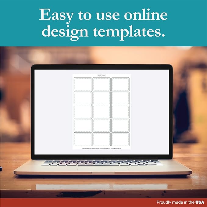 Premium Label Supply White Sticker Labels – 2.625" x 2" – Laser/Inkjet Compatible – (15 per Sheet), 500 Sheets – 7,500 Total Adhesive Labels