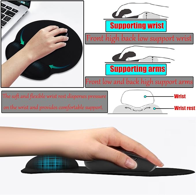 4pcs New Acrylic Tilted Computer Keyboard Stand with Mouse and Keyboard Wrist Rest Pad Computer Keyboard Holder Set for Office Desk,Home,School Supplies (Keyboard Stand)