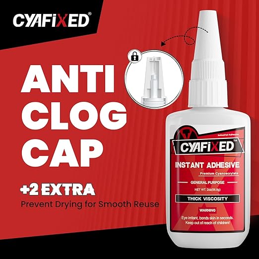 Super Glue Thick 113.6 Gram. Clear Heavy Duty All Purpose Ca Superglue Repair Wood Furniture Plastic Crafts Shoe Sole, Instant Cyanoacrylate Adhesive for Ceramic Leather Metal Glass Pottery Rubber