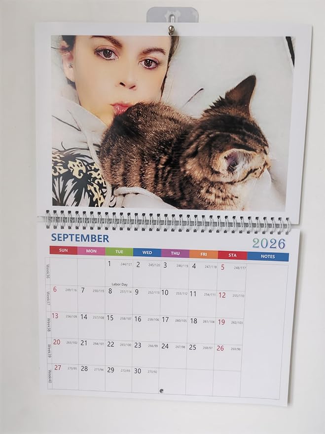 Custom Calendar 2026, Custom Photo Wall Hanging Calendar, Make Your Own Personalized Calendars 2026 for Customized Home/Office/Party/Birthday/Christmas/New Year/Housewarming Gift (New wall calendar)