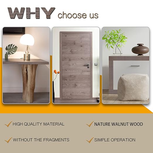 GSCIT Club Walnut Edge Banding, 1 1/2 inch x 250ft roll of Veneer Plywood Edge Banding Preglued Flexible, Wood Tape Banding for Cabinet Repair