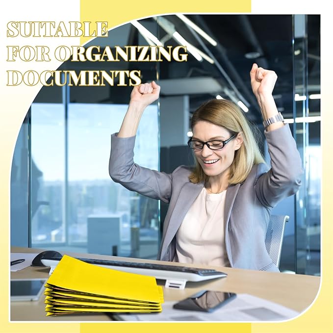 Skyygemm 60 Pcs Classification Folders Letter Size, 1 Divider Pressboard File Folder with Fasteners, Expanding File Organizer Bulk for Teachers, Clergy, Office, Church, Christmas Donations (Yellow)