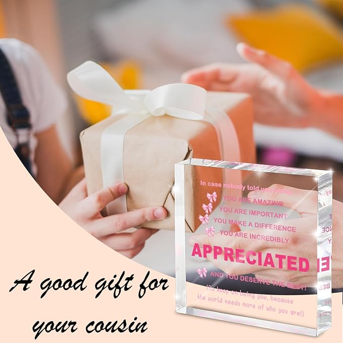 Inspirational Gifts Ideas for Women, Motivational Acrylic Keepsake Home Office Desk Decor, Appreciation for Coworkers, Thank You Gifts for Women and Men Administrative Professionals