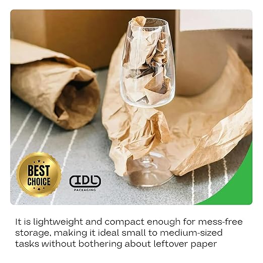 IDL Packaging 36" x 8640" (720 feet) - Brown Kraft Paper Roll - 50lb Thickness - USA-Made Heavy Duty Paper for Packing, Moving, Shipping, Crafts - 100% Recyclable Natural Kraft Wrapping Paper