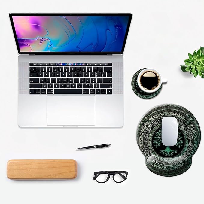 Ergonomic Mouse Pad with Wrist Support,Mouse Pad with Wrist Rest,Relieve Wrist Pain Mousepad Non-Slip Rubber Base,Mouse Pads for Desk,Computers,Laptop,Office,Home,Accessories Rug