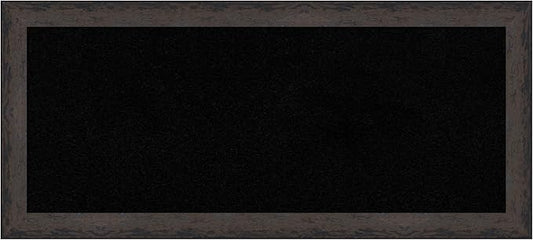 Amanti Art Black Cork Board for Wall, 15x33 Vision Board with Black Wood Frame, Medium Corkboard Office Decor for Home Organization, Modern Corkboard Pinboard to Display Items for Home Organization