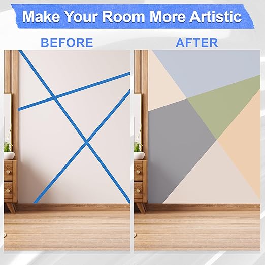 NEOACT 24 Rolls Blue Painters Tape 2 Inch Wide,55 Yards Multi-Surface Residue Free Masking Tape for Walls Painting,Packing,Labeling,DIY Crafts,24 Rolls X 2 Inch X 55 Yards(1320 Yards Total)