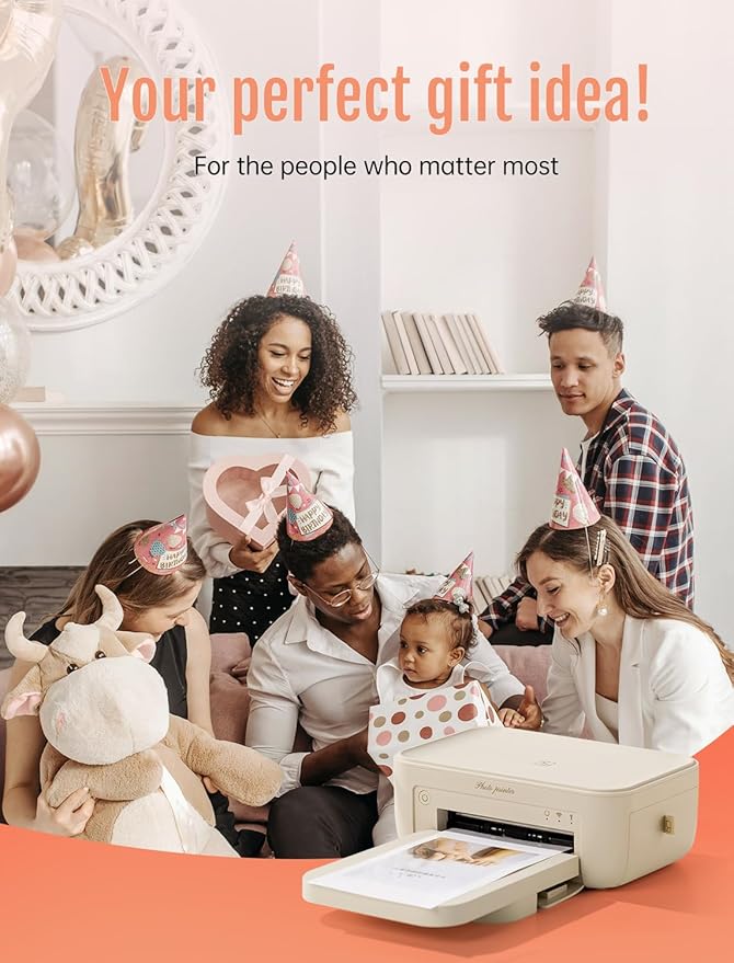 HPRT Photo Printer 4x6,+20 Sheets&1ribbon,Wi-Fi Wireless Instant Picture Printer for iPhone, Android, Smartphone, Thermal Dye-Sublimation, AR Video Printing,Portable Photo Printers for Home Use