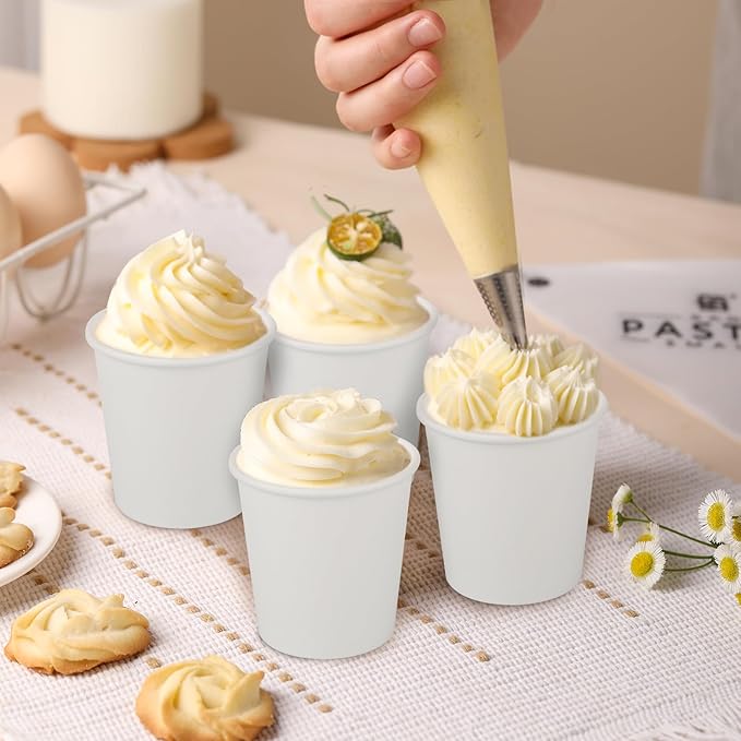 SIUQ 600 Pack 4 oz Paper Cups, Disposable Mini Bathroom Mouthwash Cups, Hot/Cold Drinking Cups, White Disposable Paper Cups for Bathroom, Home, Party, Office, Picnic, Travel