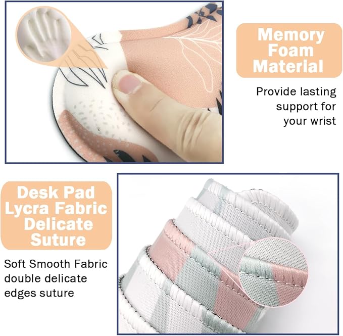 Large Mouse Pad Set,Extended Gaming Mouse Pad + Keyboard Wrist Rest Support - Minimalist