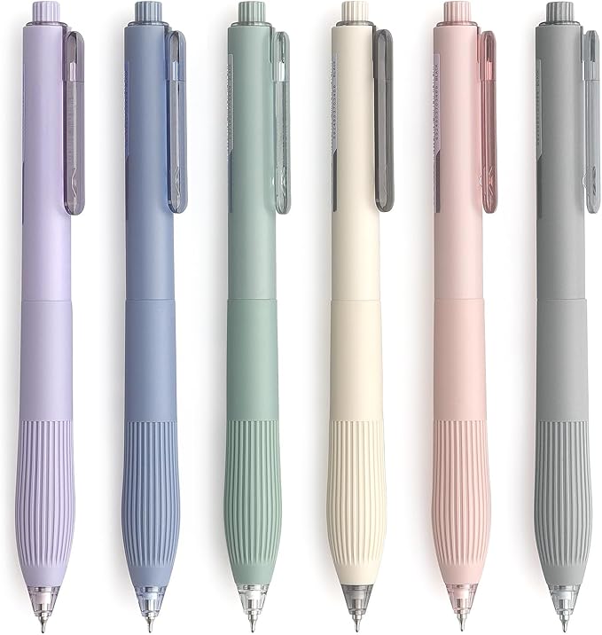 Bribobo Gel Pens Black Ink 0.5mm Fine Point Pens Silent Smooth Writing Work Pen (6-Count)