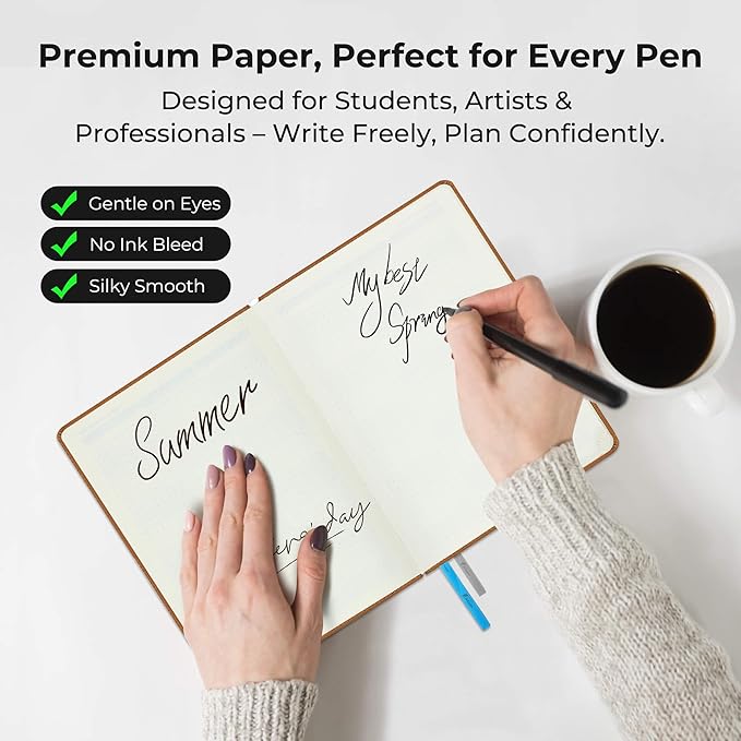 Planner 2026 Daily Weekly and Monthly,6.5"x3.75",12 Months Spiral Bound Calendar Agenda with Self-adhesive Pen Holder,2026 Appointment Book with Vegan Leather Soft Cover,Brown