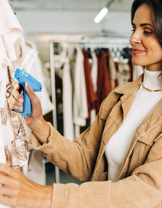 HOUSE DAY Tagging Gun for Clothing, Retail Tag Gun for Clothes, Not for Stitch, Price Tag Attacher Gun with 6 Needles, 1000pcs 2" Barbs Fasteners for Store, Garage, Yard Sale