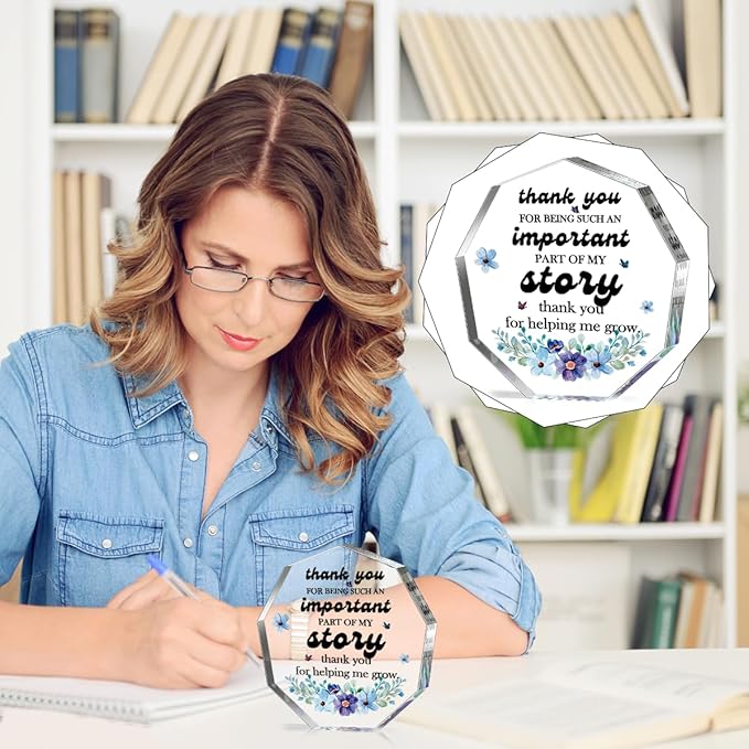 Teacher Appreciation Gifts for Women Men Teachers Day Appreciation Week Thank You Gifts Birthday Christmas Thanksgiving Gifts for Boss Leader Coworker Manager Coach Mom Teacher Acrylic Signs Plaques