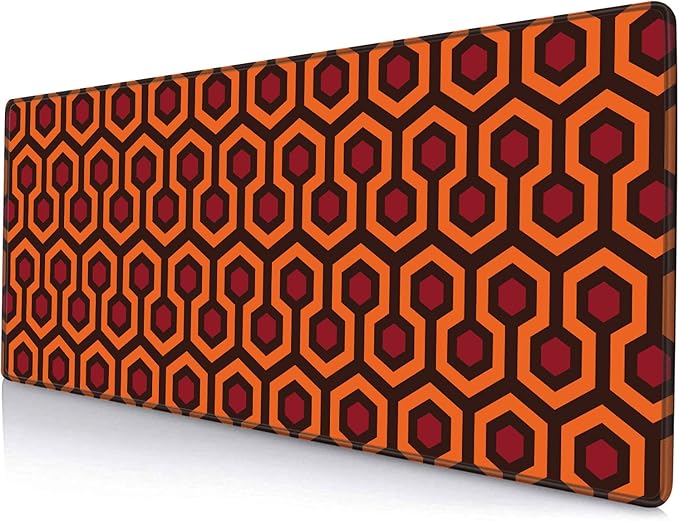 Gaming Mouse Pad, XXL Extended Computer Keyboard Long Mouse Mat, Large Desk Pad for Office Laptop, Non-Slip Rubber Base with Stitched Edge Mousepad, 31.5X11.8 inch Overlook Hotel Pattern