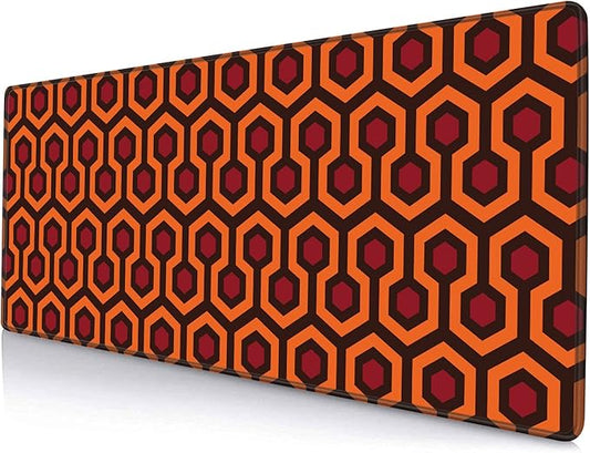 Gaming Mouse Pad, XXL Extended Computer Keyboard Long Mouse Mat, Large Desk Pad for Office Laptop, Non-Slip Rubber Base with Stitched Edge Mousepad, 31.5X11.8 inch Overlook Hotel Pattern