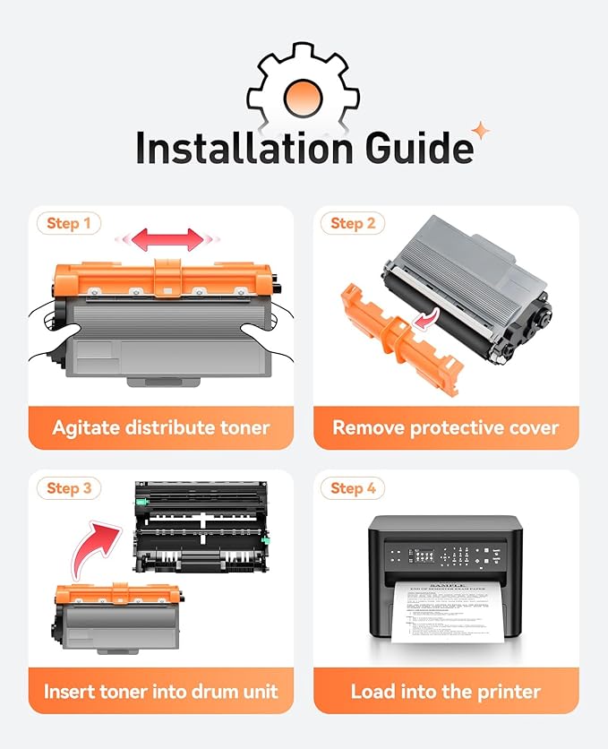 TN750 Toner Cartridge Black 2-Pack Replacement for Brother TN-750 TN720 TN-720 Toner Compatible with Brother HL-5450DN HL-5470DW HL-6180DW MFC-8710DW MFC-8910DW MFC-8950DW DCP-8150DN Laser Printer Ink