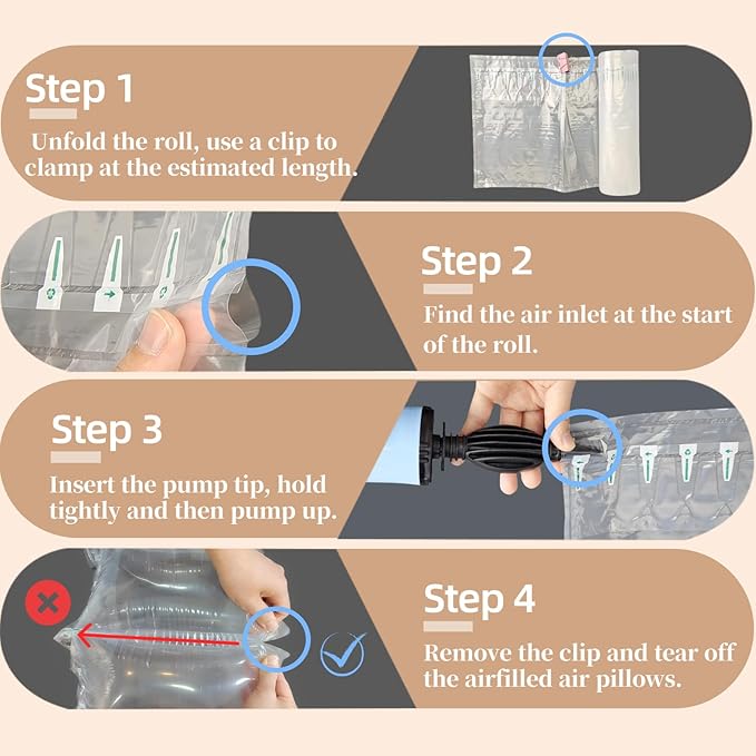 Large Air Pillows for Shipping Inflatable Air Bags for Packing Purse Shaper, 8.2" X 11.8" Air Pockets for Packaging Moving Supplies Box Filler Alternative to Packing Peanuts, 100Count