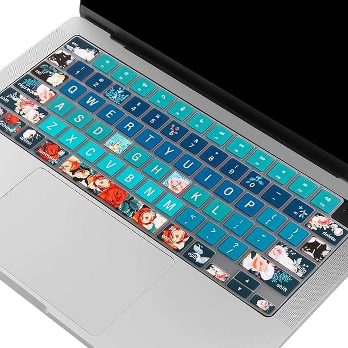 Keyboard Cover Skin for 2021-2024 MacBook Pro 14/16 (A2442 A2485 A3112 A3401 A3403 A2992 A2779 A2780 A2991 A2918 M1/M2/M3 M4) & MacBook Air 13.6''/15'' (A2681 A3113 A2941 A3114),Rose