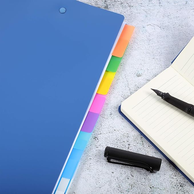 JOVITEC 400 Pieces 20 Sets Sticky Index Tabs 2 Inch Colored File Folder Tabs Flags Writable and Repositionable Labels for Pages or Book Markers, Reading Notes, Classify Files(400 Pieces,Style A)