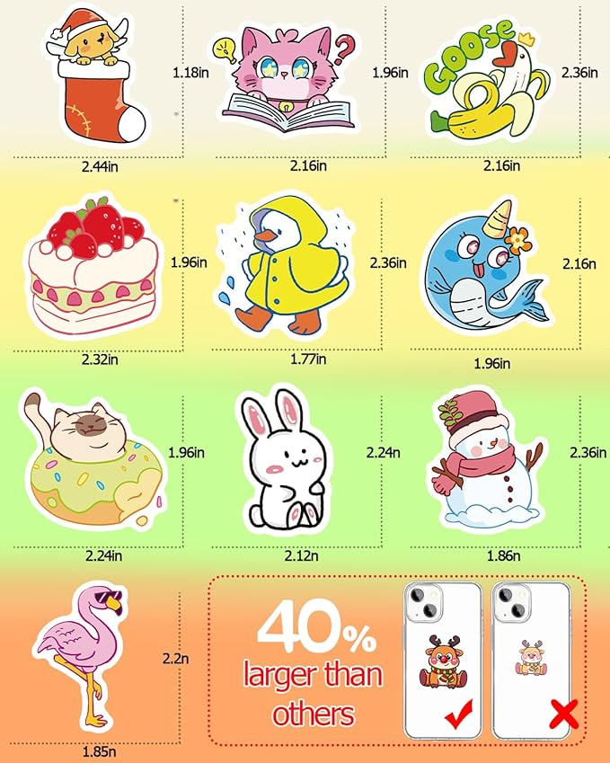 Stickers for Kids, 600Pcs Cute Water Bottle Stickers for Teens, Vinyl Waterproof Classroom Bulk Sticker Pack for Laptop School Student Gifts Classroom Teacher Prizes Kawaii Animal Sticker for Boy Girl