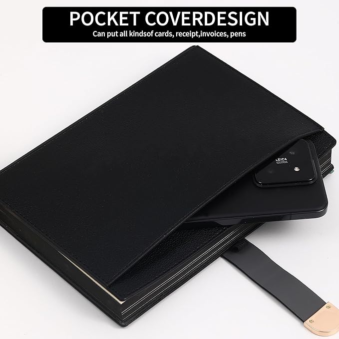 Textured Hardcover Lined Journal for Women Men Magnetic Buckle A5 Leather Journal Notebook with Gift Box 300 Pages 67 lb./100 gsm Paper College Ruled Journaling Notebook for Writing Work School Daily Diary