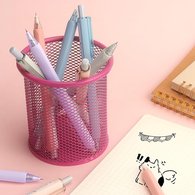 Gel Pens 0.5mm Fine Point Pens Black Ink for Office Smooth Writing Retractable Work Pen, Multicolor (10-Count)