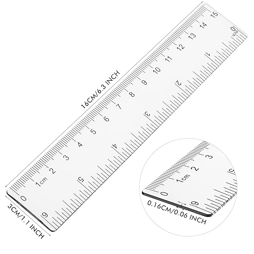 Zonon 500 Pcs 6 Inch Rulers Bulk Clear Plastic Flexible Straight Rulers with Inches and Centimeters First Day of School Gift for Students Back to School Office Supplies