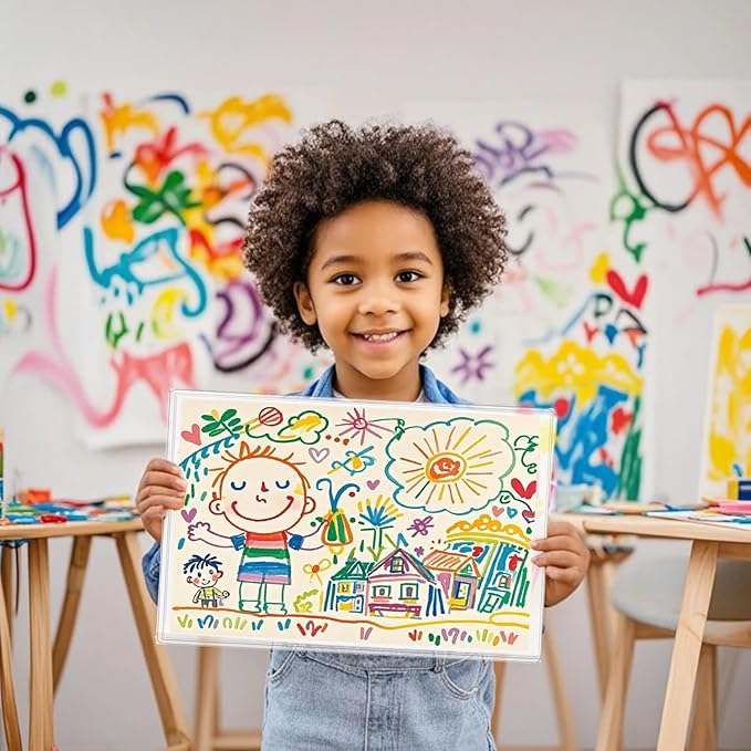 12-Pack 8.5" x 11" Rigid Print Protectors, Transparent Hard Plastic Page Sheet Protectors, Clear Plastic Sleeves for Paper Photo Poster, Protective Covers for Document Certificates