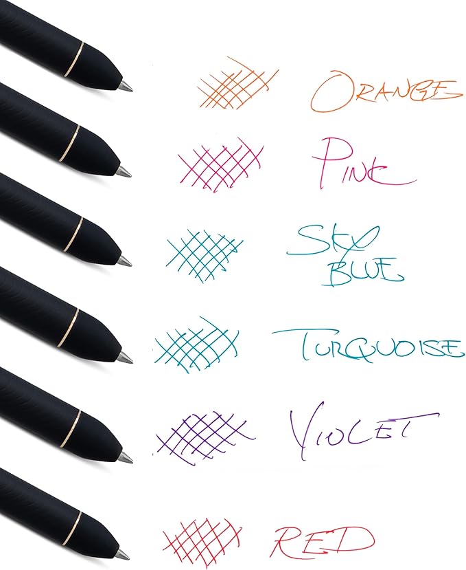 Pentel EnerGel Kuro Shades of Joy, Retractable Liquid Gel Pen, Assorted Ink Colors, Pack of 6 (BL437JOYPF6)