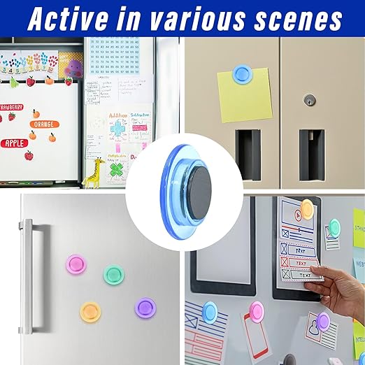 84 Pack Fridge Magnets,30MM Refrigerator Magnet, 7 Colors Colorful Locker Magnets, Strong Small Magnet for Whiteboard, Map, Kitchen, Office