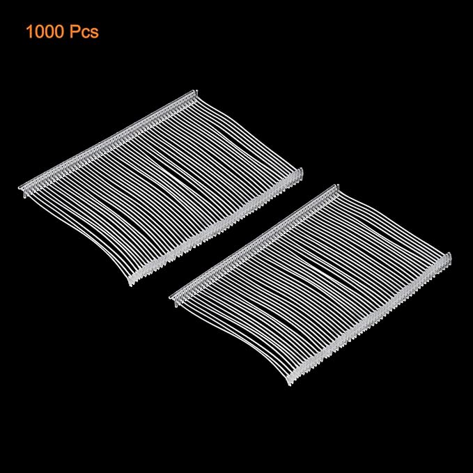 MECCANIXITY Standard Tagging Fasteners,Plastic Regular,Standard Label Gun Price Tagging Barbs for Garment Price Tag Label Tagging Barbs 65mm/2.56 Inch,Pack of 1000,Transparent