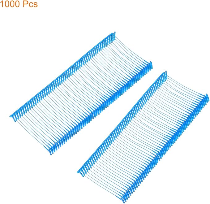 MECCANIXITY Standard Tagging Fasteners,Plastic Regular,Standard Label Gun Price Tagging Barbs for Garment Price Tag Label Tagging Barbs 35mm/1.38 Inch,Pack of 1000 Blue