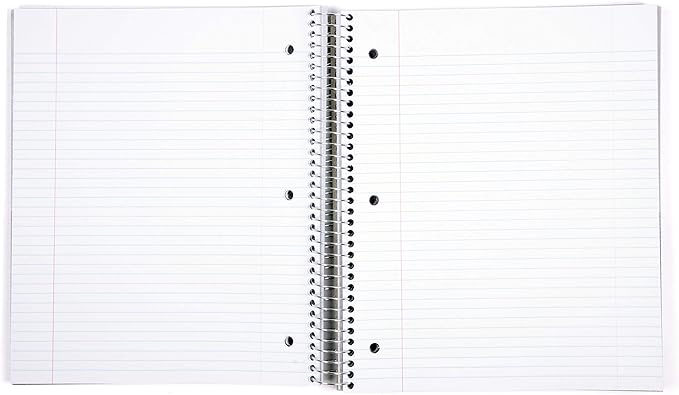 Mintra Office Durable Spiral Notebooks, 5 Subject (Blue, College Ruled 1pk)