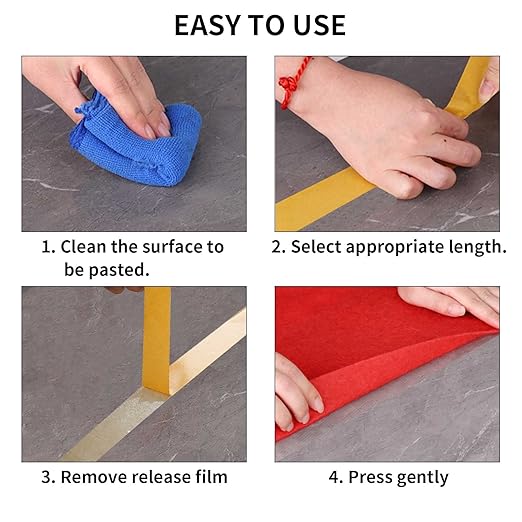 Birllaid Double Sided Fabric Tape Heavy Duty,Double Stick Carpet Tape,Fabric Tape Multifunctional Double Sided 1inch/2inchx33FT10m High Stickness Strong 2 Sided Tape 2 Rolls