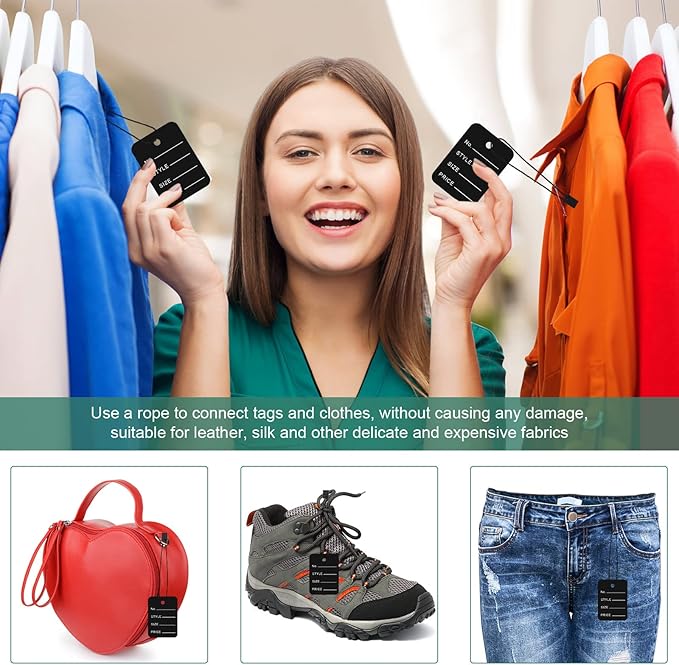 Chumia 3576 Pcs Stitch Tag Gun for Clothes, Quick Clothing Fixer, Tagging Gun with 3000 Barbs, 5 Needles and 100 Price Tags, Sewing Kit for Retail Stores, Garage Yard Sales(Black)