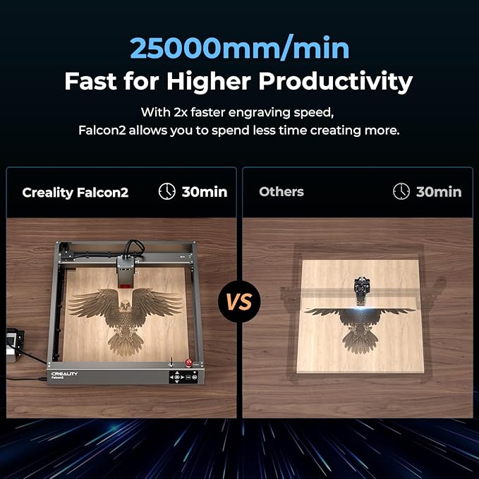 Creality Laser Engraver 22W Output, 120W High Power Laser Engraving Machine, CNC Laser Cutter and Engraver Machine for Metal and Wood, Paper, Acrylic, Glass, Leather etc, 17" x 16"