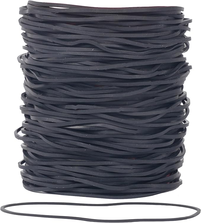 Rubber Bands Black 300Pcs 4.8inch Big Elastic Rubber Bands for trash cans rubber bands office supplies File Folders Litter Box