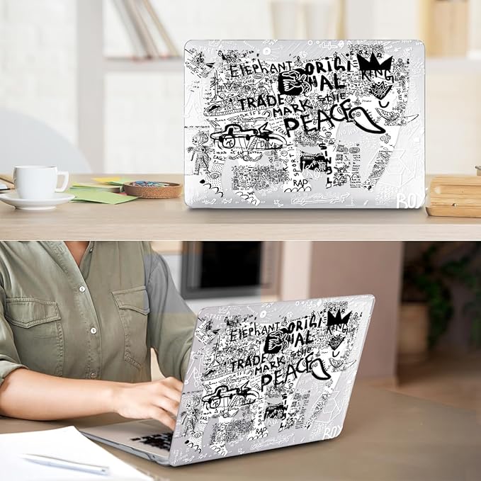 for MacBook Air 13 inch Case 2018 2019 2020 2021 2022 Release A2337 M1 A2179 A1932 Retina Display & Touch ID, Plastic Hard Shell Case +Keyboard Cover+Screen Protector+Webcam Cover, Elephant